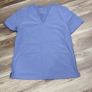 Figs Scrub Top - Ceil Blue